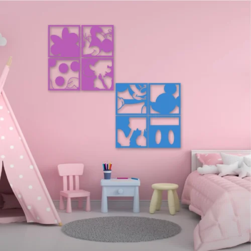 Set Mickey and Minnie Mouse