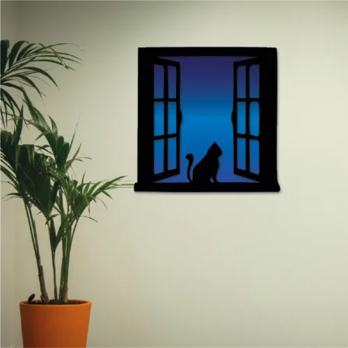 Gato En Ventana 1