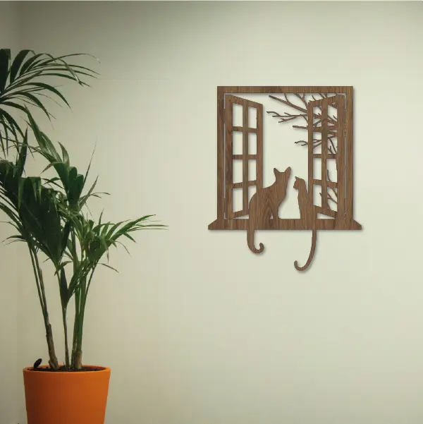 Pareja gatos en ventana - Image 3