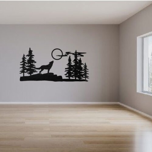 Lobo aullando fuera de marco