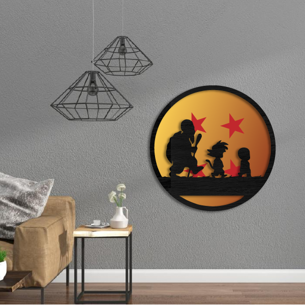 Goku, Krilin y Roshi