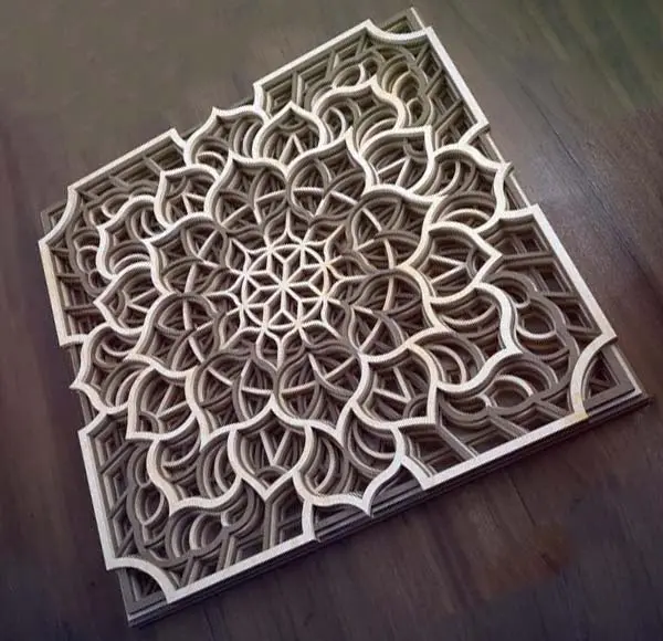 Multicapa mandala cuadrado