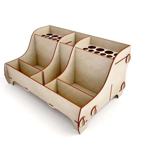 Portalápices con secciones