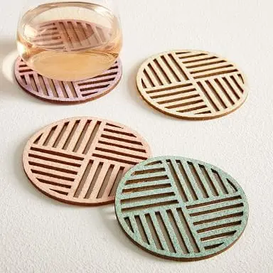 Portavasos círculos y líneas