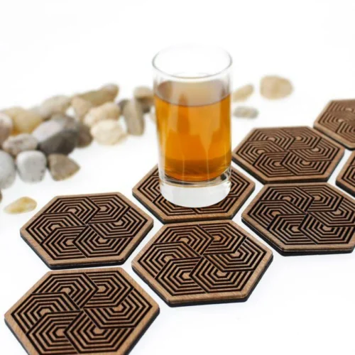 Portavasos hexágono
