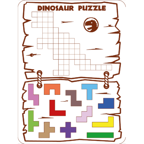 Rompecabezas forma dinosaurio