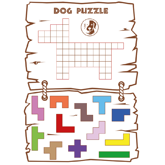 Rompecabezas forma perro