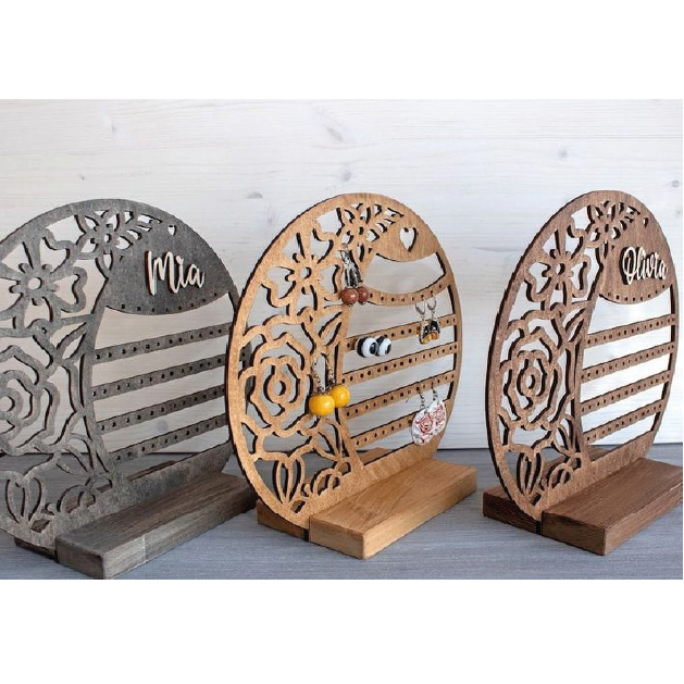 Stand de aretes circular con nombre - Image 2
