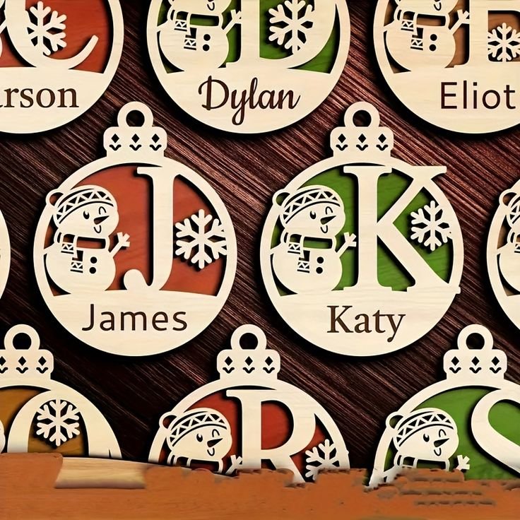 Bolas de Navidad con inicial